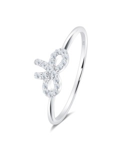 Charming Bow Silver Ring NSR-4327